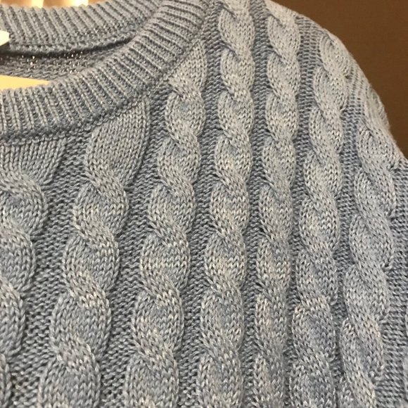 Time and True 3x (or 22) beautiful medium blue sweater. Multi knit styles. - Picture 7 of 9